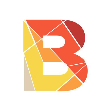 Modern and Clean Illustration logo design mosaic letter Bのイラスト素材