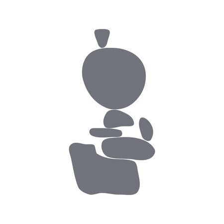 Minimalist and clear stone balance good for your company related spa, yoga and massage.のイラスト素材
