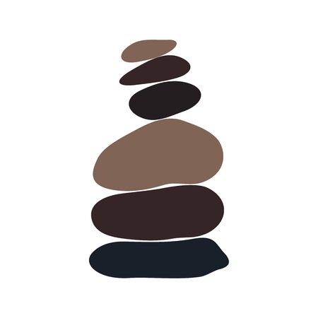 Minimalist and clear stone balance good for your company related spa, yoga and massage.のイラスト素材