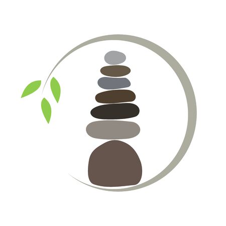 Simple and clean design illustration rock balancing.のイラスト素材