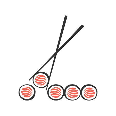 Minimalist illustration logo design sushi.のイラスト素材