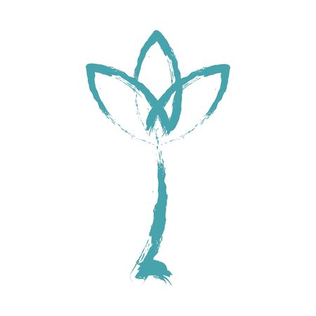 simple illustration design tulip flowerのイラスト素材