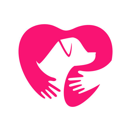 Simple illustration logo design for pets.のイラスト素材