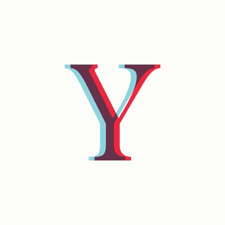 Unique illustration logo design initial Yのイラスト素材