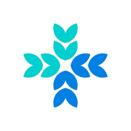 simple illustration logo design for medical company.のイラスト素材