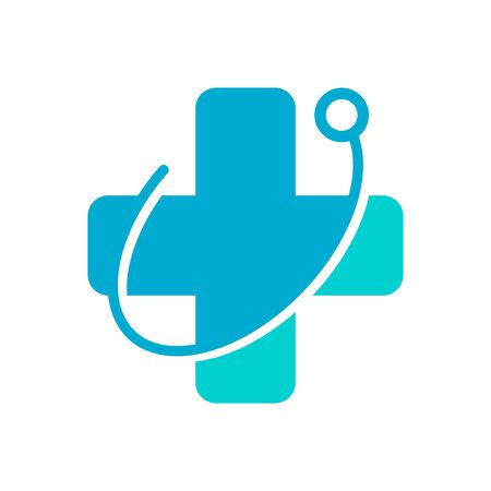 simple illustration logo design for medical company.のイラスト素材