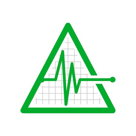 simple illustration pulse logo for medical company.のイラスト素材