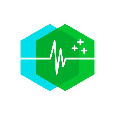 Simple illustration logo for company related medical.のイラスト素材