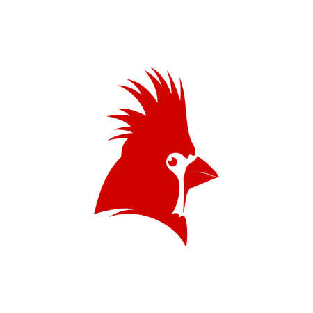 Unique illustration logo design red bird.のイラスト素材