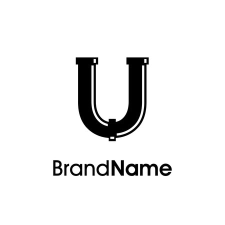 Letter U logo icon design template elements. Can be used for business, finance, real estate, construction company.のイラスト素材