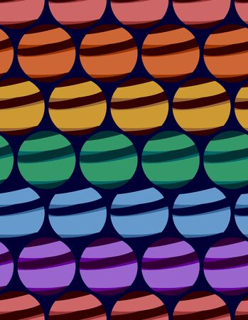 Colored balls festive lanternsのイラスト素材