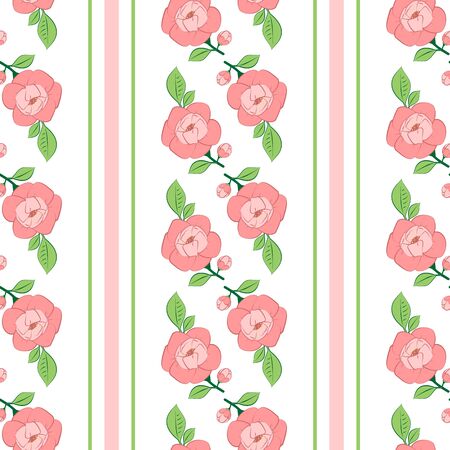 Oldfashioned pink wallpaperのイラスト素材