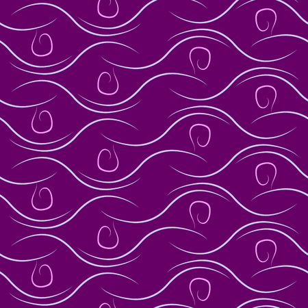Waves and hearts wrapping paper seamless patternのイラスト素材