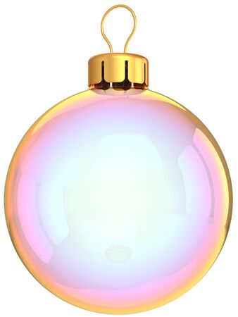 Christmas bubble ball total clean and transparent. Elegance Happy New Year bauble. This is a detailed 3D renderの写真素材