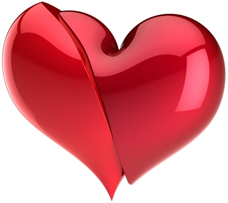 Broken heart symbol. Fall out of Love abstract. To be refused concept. Saint Valentine's Day greeting card design element. This is a detailed render 3d. Isolated on white backgroundの写真素材