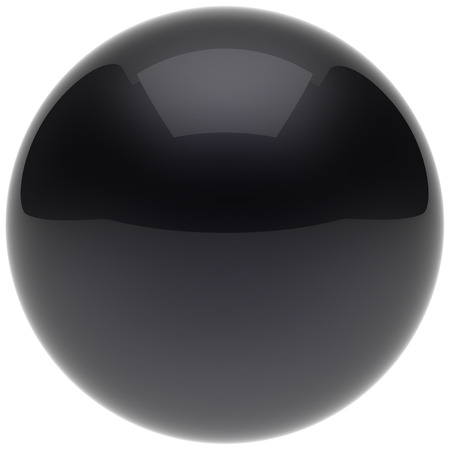Sphere ball black button circle round basic solid bubble figure geometric shape minimalistic simple atom element single shiny glossy sparkling object blank dark balloon icon. 3d render isolatedの写真素材