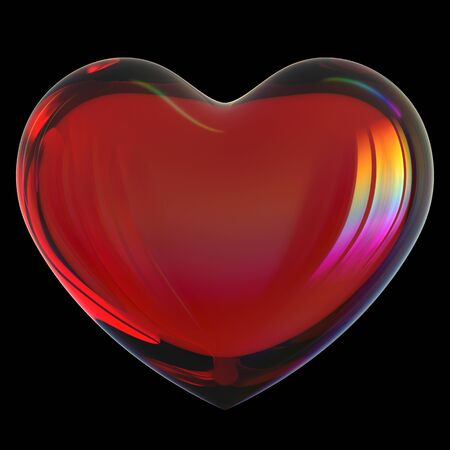Black heart shape symbol liquid dark like oil lubricant petroleum translucent. 3d illustration, isolated on blackの写真素材