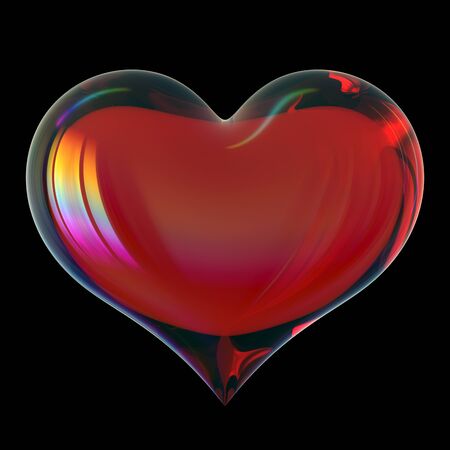 3d illustration of bad black heart shape symbol liquid dark like oil lubricant petroleum translucent. isolated on blackの写真素材