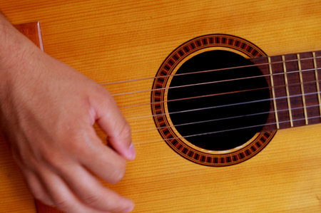 Struming guitar 
