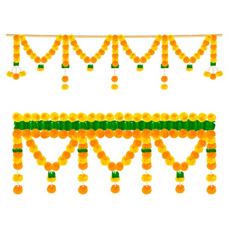 easy to edit vector illustration of Flower Toran for Decoration in Indian festivalのイラスト素材