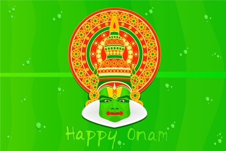 easy to edit vector illustration of Onam greetingsのイラスト素材