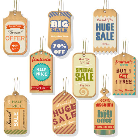 easy to edit vector illustration of sale and discount tag for promotionのイラスト素材