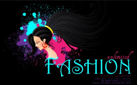 easy to edit vector illustration of poster design for Fashion Showのイラスト素材