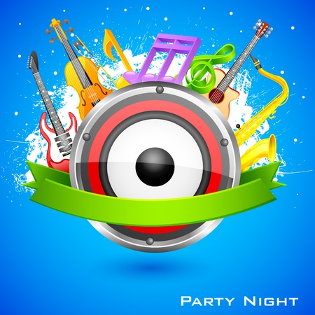 easy to edit vector illustration of abstract music background with instrunmentのイラスト素材
