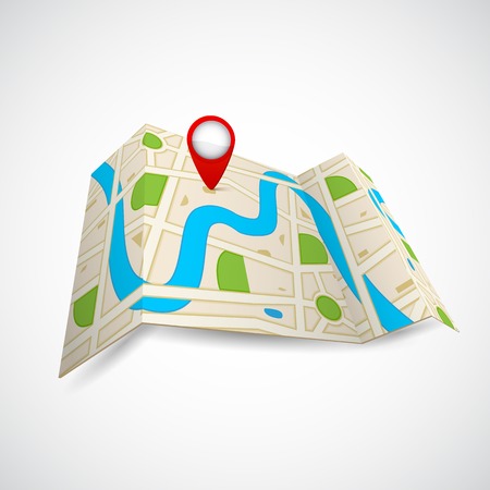 easy to edit vector illustration of road map for GPS applicationのイラスト素材