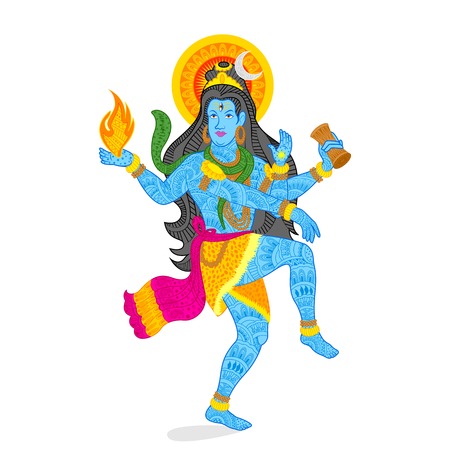 illustration of Lord Shivaのイラスト素材