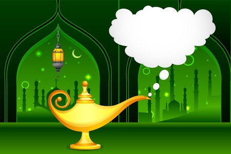 easy to edit vector illustration of Eid Mubarak (Happy Eid) backgroundのイラスト素材