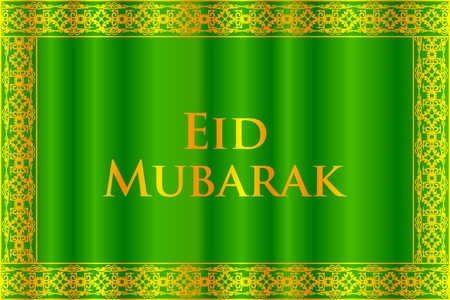 easy to edit vector illustration of Eid Mubarak  Happy Eid  backgroundのイラスト素材