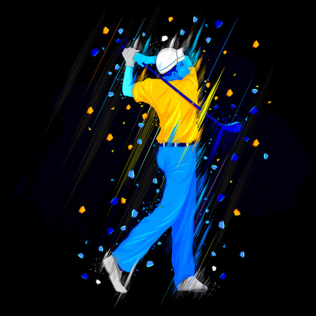illustration of golf playerのイラスト素材