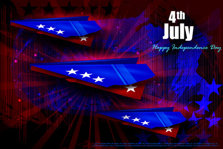 easy to edit vector illustration of 4th July, Independence day of Americaのイラスト素材