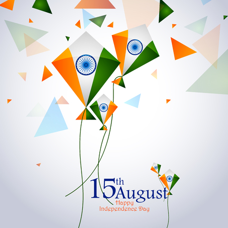 Ashoka Chakra on Happy Independence Day of India backgroundのイラスト素材