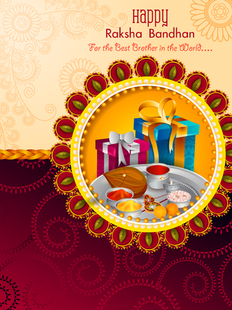 Rakhi background for Indian festival Raksha bandhan celebrationのイラスト素材