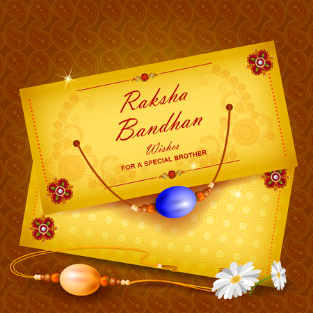 Rakhi background for Indian festival Raksha bandhan celebrationのイラスト素材