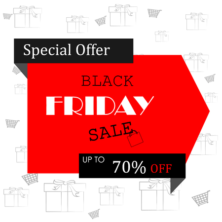 Black Friday Sale and Promotion offer bannerのイラスト素材