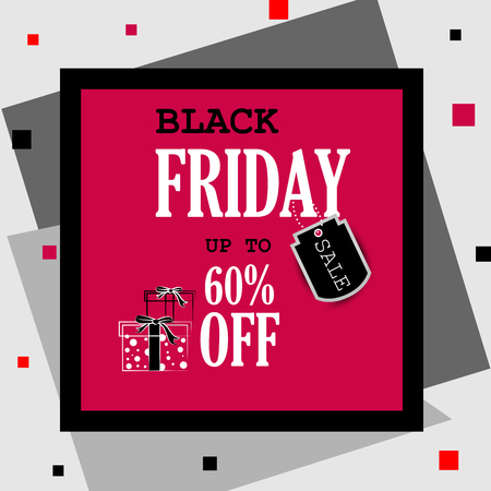 Black Friday Sale and Promotion offer bannerのイラスト素材