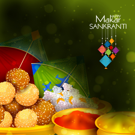 Happy Makar Sankranti backgroundのイラスト素材