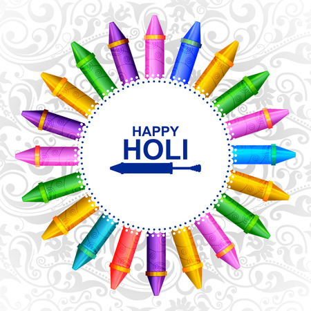 easy to edit vector illustration of colorful Holi backgroundのイラスト素材