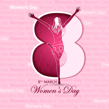 Beautiful woman for Happy International Womens Day greetings Backgroundのイラスト素材