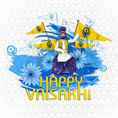 Celebration of Punjabi festival Vaisakhi backgroundのイラスト素材