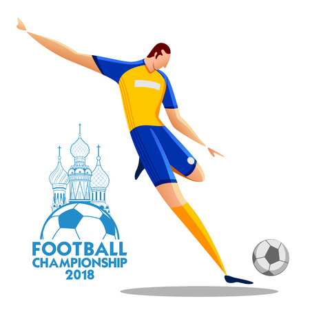Russia Football Championship Cup soccer sports background for 2018のイラスト素材