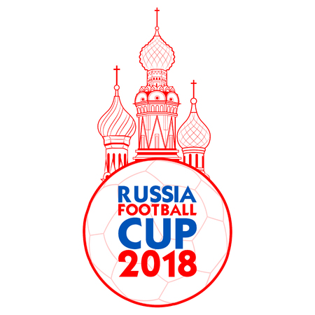 Russia Football Championship Cup soccer sports background for 2018のイラスト素材