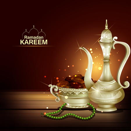 Islamic celebration background with text Ramadan Kareemのイラスト素材