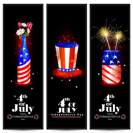 4th of July Independence Day of America backgroundのイラスト素材