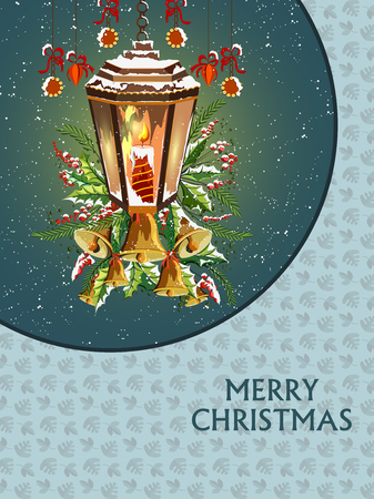 Happy New Year and Merry Christmas greeting backgroundのイラスト素材