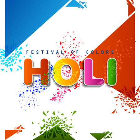 vector illustration of Colorful Happy Hoil background for festival of colors in Indiaのイラスト素材