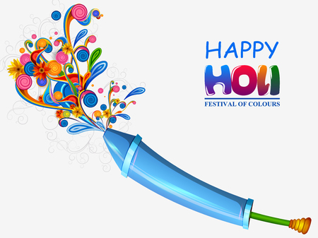 vector illustration of Colorful splash for Holi backgroundのイラスト素材